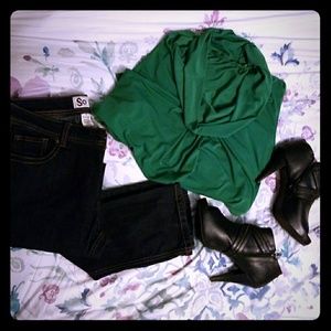 Super cute green EXPRESS top/dress!!